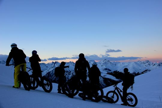 E BIKE - on snow a La Plagne - Savoie Mont Blanc