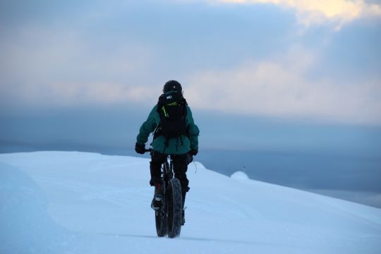 E BIKE - on snow a La Plagne - Savoie Mont Blanc
