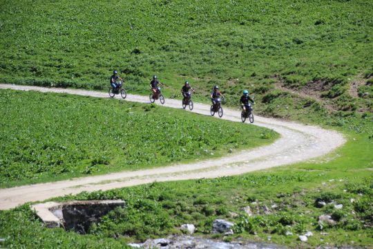 Electric Motorcycle Hiking a La Plagne - Savoie Mont Blanc